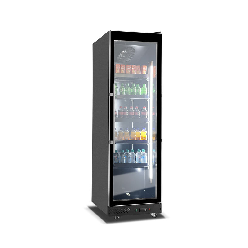 Expositor de bebidas comercial de 560L com porta de vidro única de luxo, refrigerador, vitrine, supermercado, refrigeração, congelador, resfriador de ar